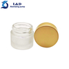 10g Frosted Glass Jar with Gold Aluminum Cap