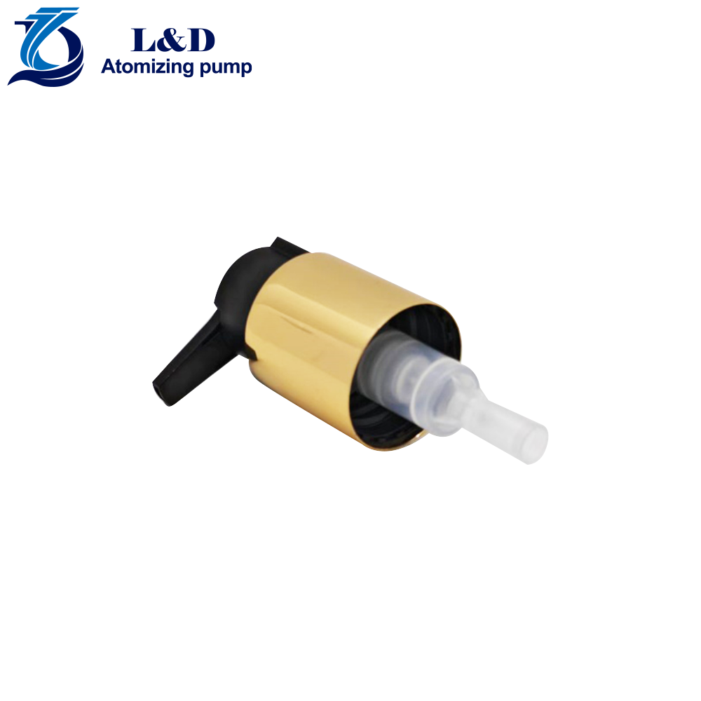 28/410 Gold Metal Shell Black Pp Lotion Pumps with Clip