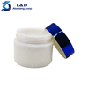 30g White Glass Jar with Shiny Blue Aluminum Plastic Cap