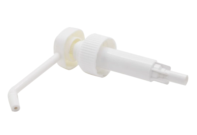 28/410 Lotion Pumps White Ribbed Long Nozzle