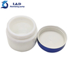 30g White Glass Jar with Shiny Blue Aluminum Plastic Cap