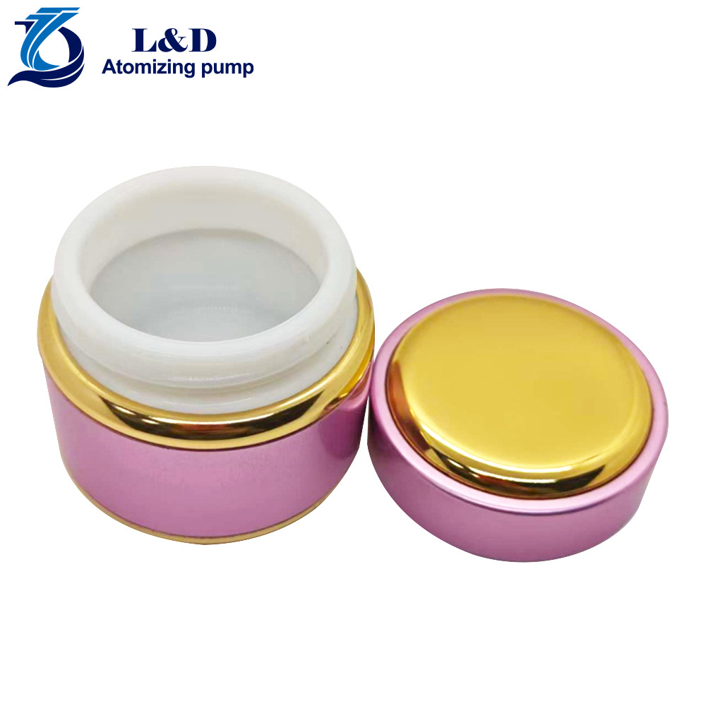 15g Pink Gold Aluminum Jar Nail Gel Jar