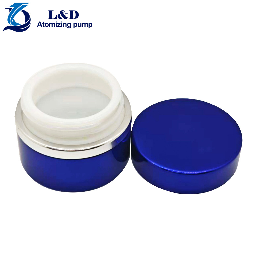 30g Blue Silver Aluminum Jar for Skin Care Products