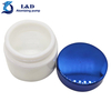 30g White Glass Jar with Shiny Blue Aluminum Plastic Cap