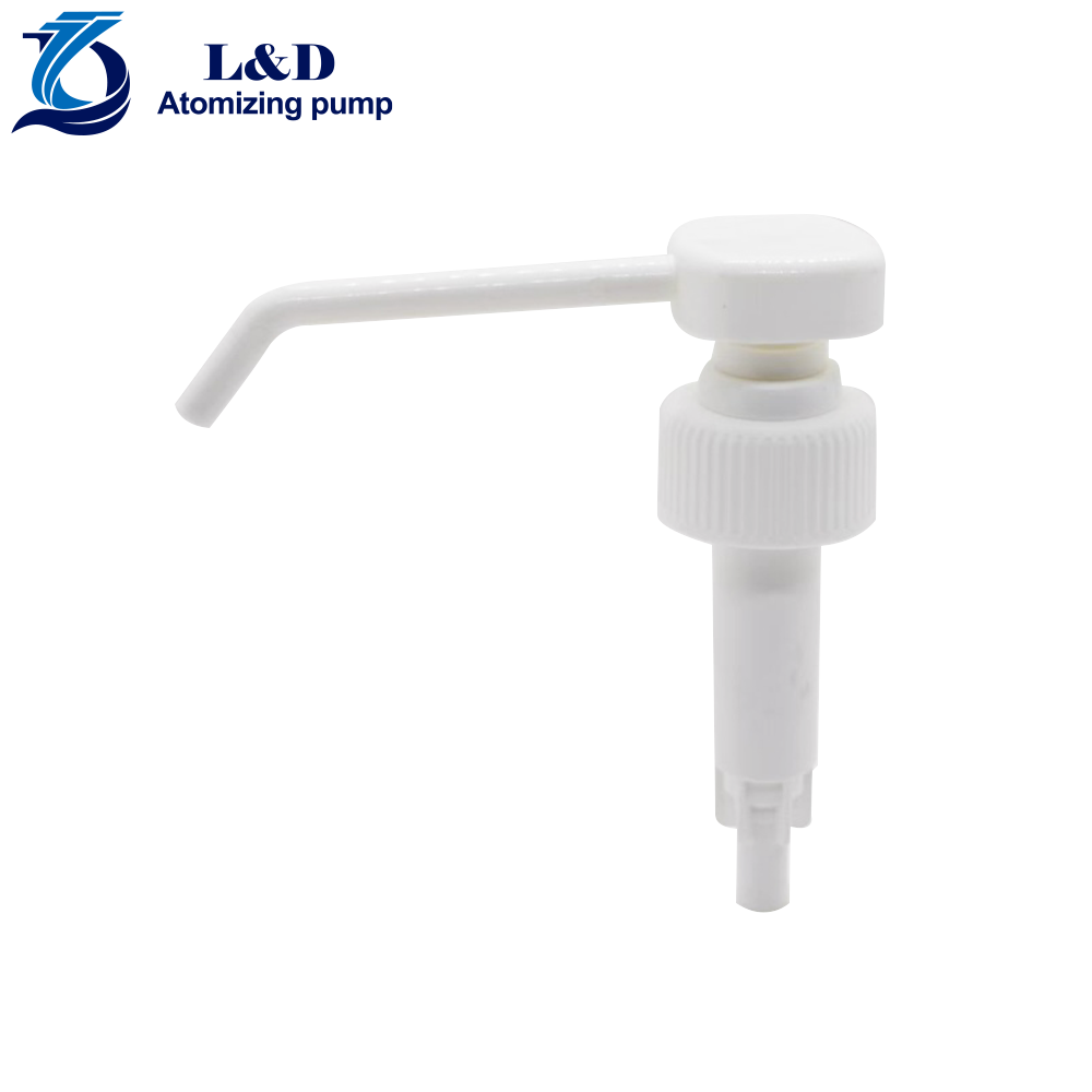 28/410 White Ribbed Long Nozzle Lotion Pumps
