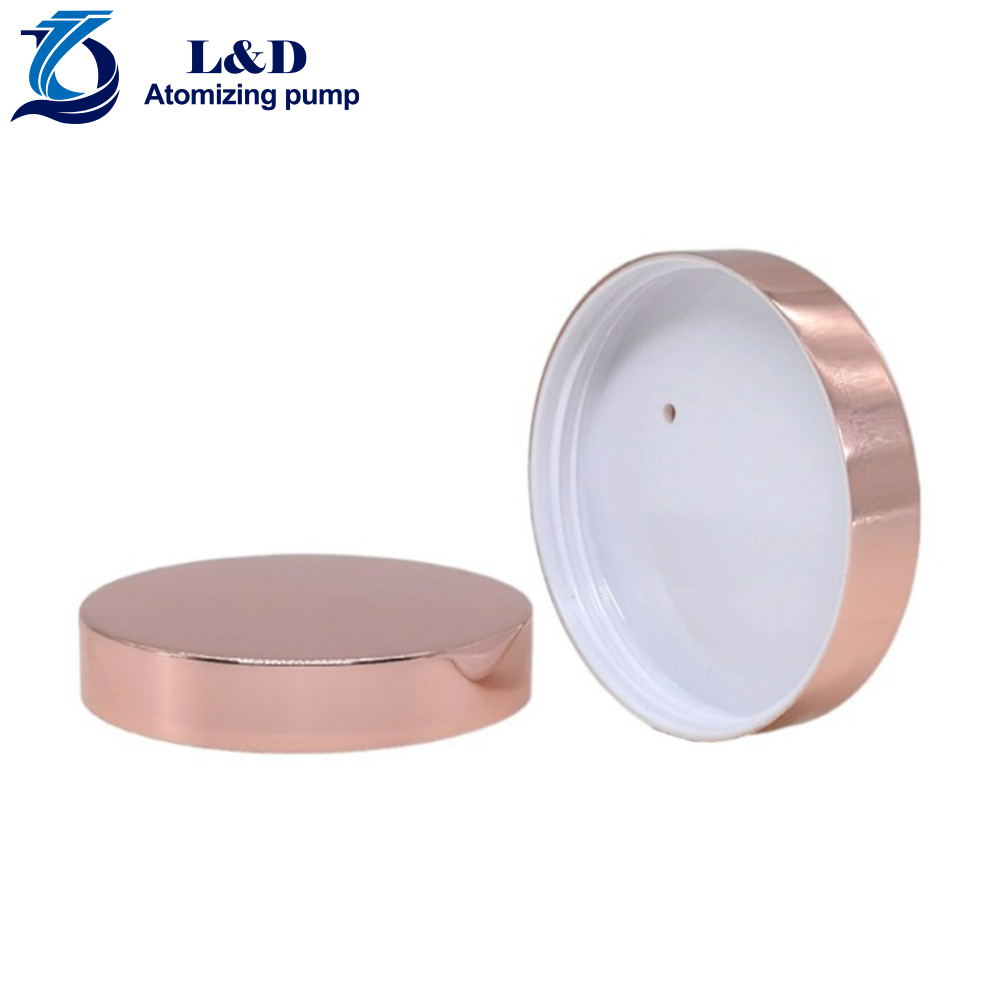 70/400 Rose Gold Aluminum Plastic Screw Cap Lid for PET Jar