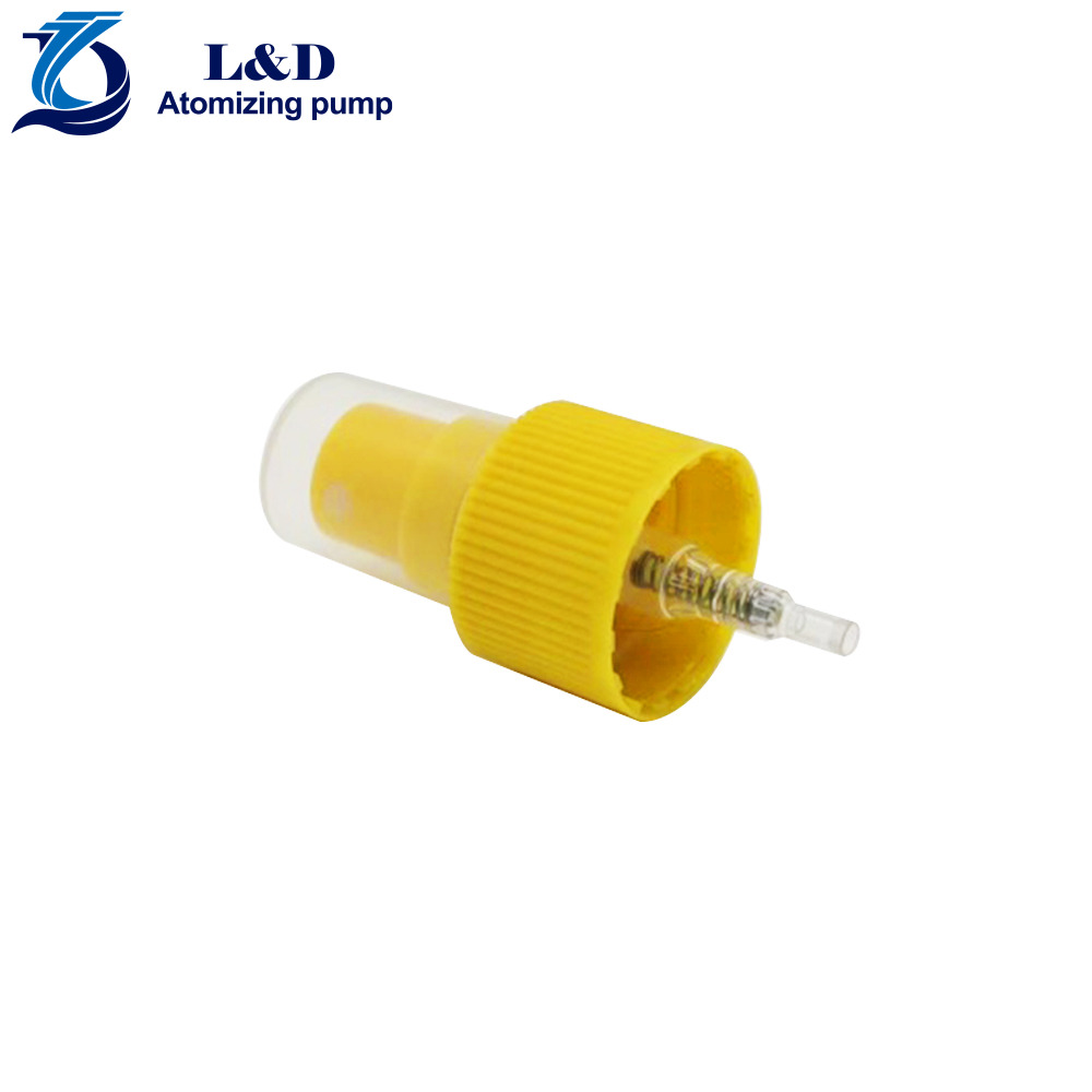18/410 Yellow Ribbed Fine Mist Sprayer for PET Bottle