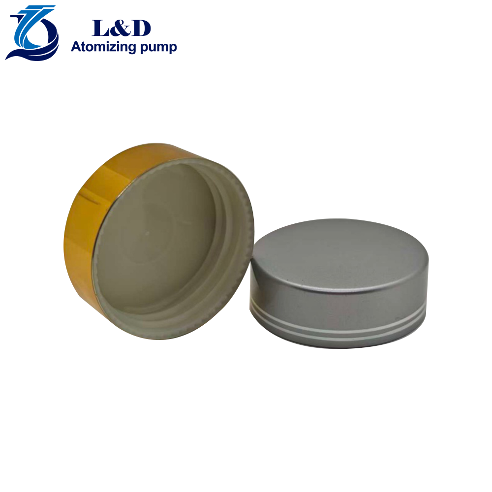 38-400 Shiny Silver/Gold Plastic Cap