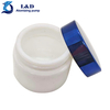 30g White Glass Jar with Shiny Blue Aluminum Plastic Cap