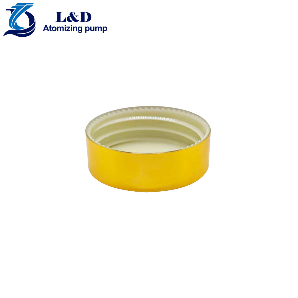 38-400 Shiny Silver/Gold Plastic Cap