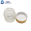 10g Frosted Glass Jar with Gold Aluminum Cap