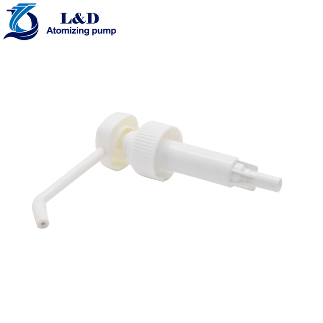 28/410 White Ribbed Long Nozzle Lotion Pumps