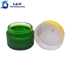 50g Matte Green Glass Jar with Matte Gold Aluminum Plastic Cap