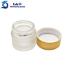 10g Frosted Glass Jar with Gold Aluminum Cap