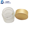 10g Frosted Glass Jar with Gold Aluminum Cap